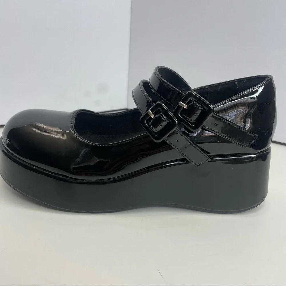 Black Platform Mary Jane Shoes - Picture 1 of 10